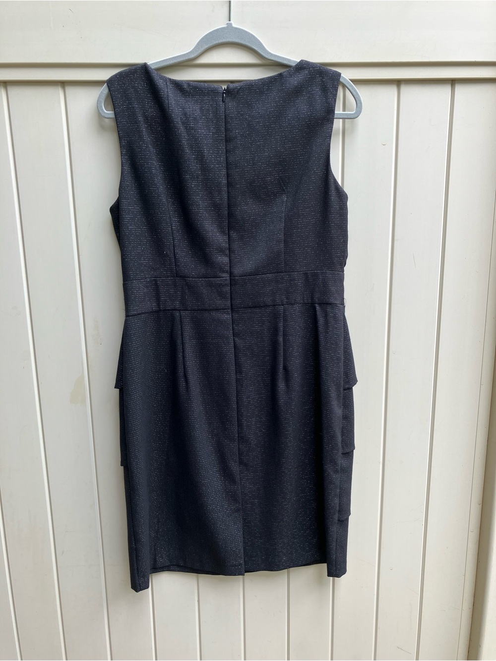 LBD Audrey Hepburn cocktail classic black metallic beaded dress sz 12 - Picture 3 of 12